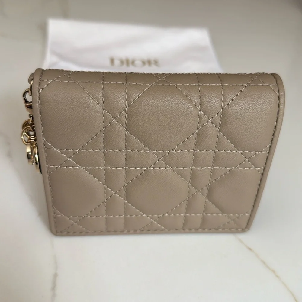 Dior Mini Lady Dior Gardenia Wallet